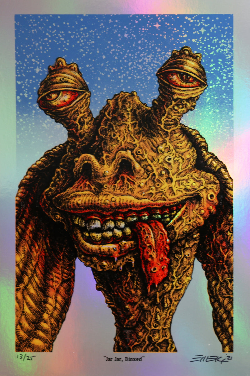 Foil Version Jar Jar from Emek’s Stoned Wars Series