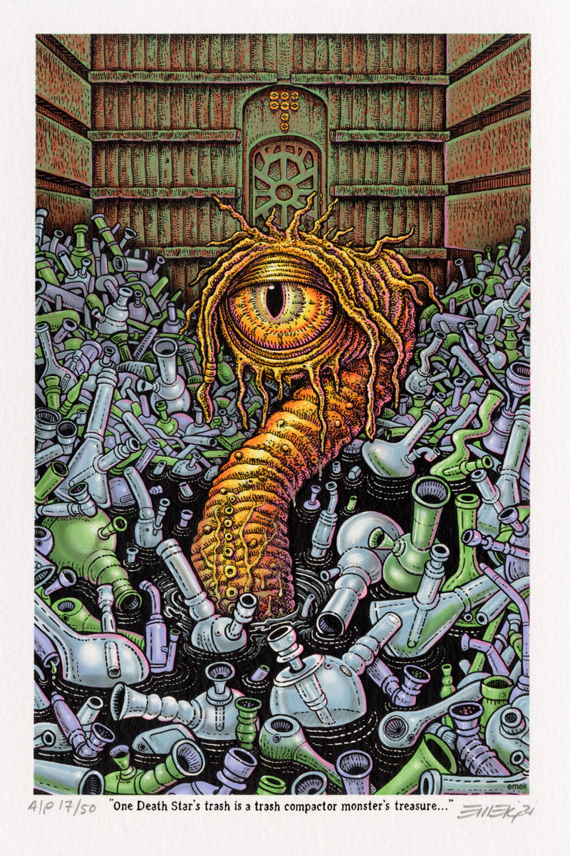 Trash Compactor Monster from Emek’s Stoned Wars Series