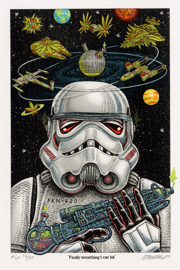 18x24" FKN-420 from Emek’s Stoned Wars Series
