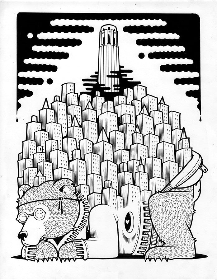 Jeremy Fish "Telegraph Hill Dweller" Print