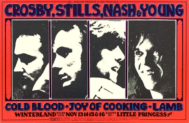 1969-11-13 Crosby, Stills, Nash & Young Postcard (BG 200)