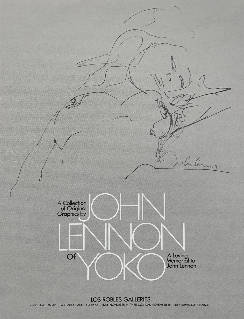 1981-11-14 John Lennon Exhibit – Haight Street Art Center