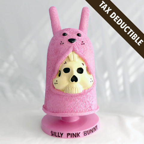 コレクション TOY MUSEUM TIPPED PINK BUNNY PUNKINHEAD Silly Pink Bunny Bobblehead by Jeremy Fish – Haight Street