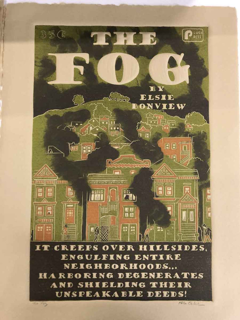 The Fog Linocut by Katie Gilmartin
