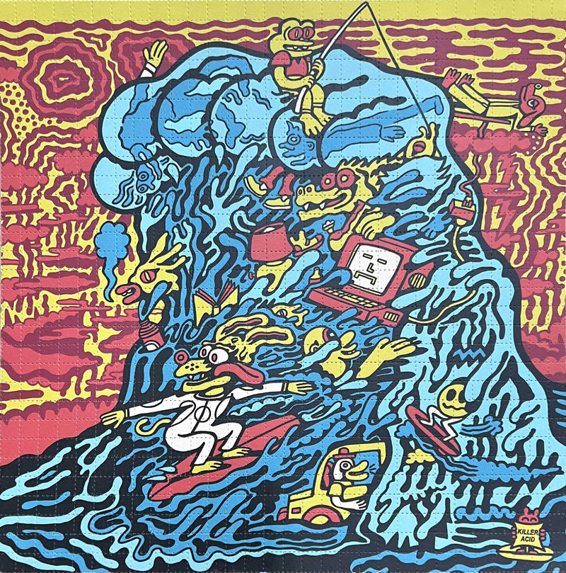 Surfin Blotter Print by Rob Corradetti-Killer Acid